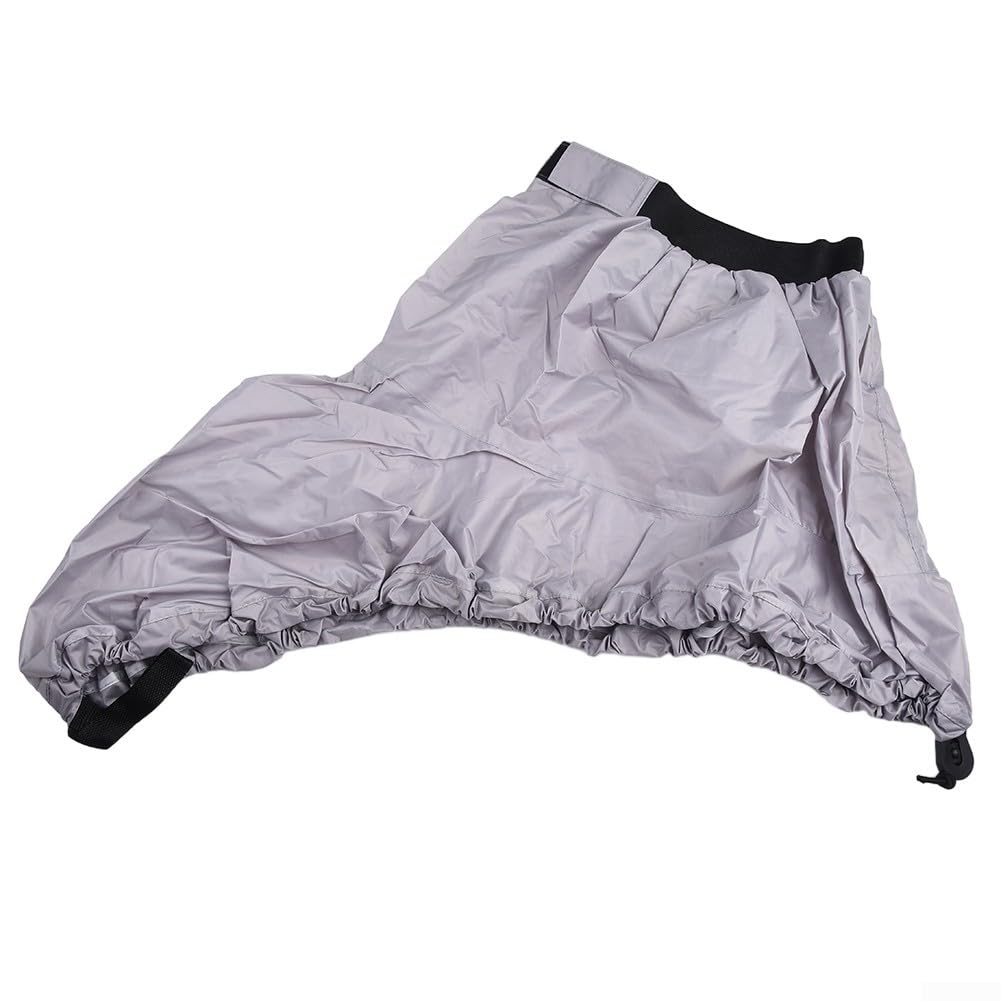 Copertura spray per kayak, regolabile, impermeabile, in nylon, per barca, canoa, surf, kayak, accessorio per kayak e sport acquatici (XL grigio)