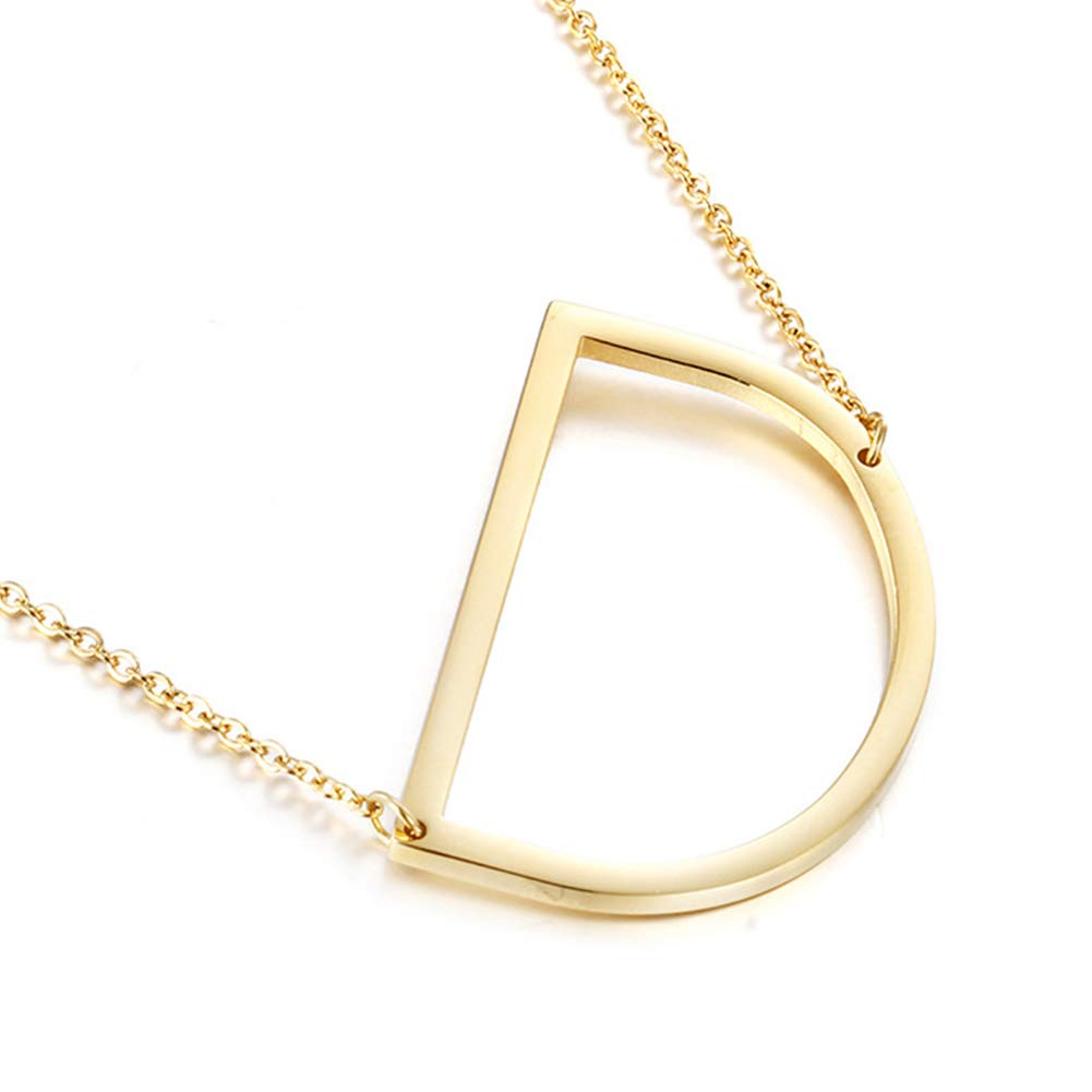 Buy MOMOL Sideways Initial Necklace 18K 