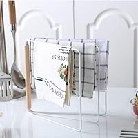 Vista 3 de Home Kitchen Countertop Dishcloth Drying Rack, 3 Arms Folding Dishcloth Holder, Hand Towel Stand Rack, White Dishcloth Storage Rack Size 10.83 x