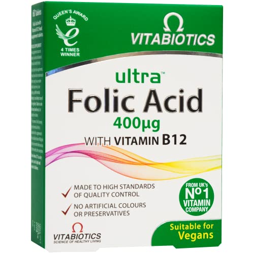 Vitabiotics Ultra Folic Acid 400Ug With Vitamin B12. 60 Tablets #TOP10