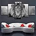 Produktbild beautygoods Ölgemälde Löwe wandbilder, hängenden Bild, abstrakte malerei, 30x40cmx2 30x60cmx2 30x80cmx1, Leinwand Gemälde, Wohnzimmer Hintergrund Mauer Dekoration