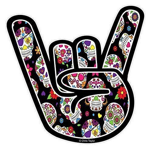 Rock su Mano Design con Tatuaggio Stile Messicano