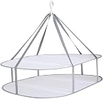 AYE Séchoir à pendulettes de grande taille, 2 Rack de séchage à pliage Tier, Éteignez les vêtements plats à secs pour le chandail, les délices et le maillot de bain