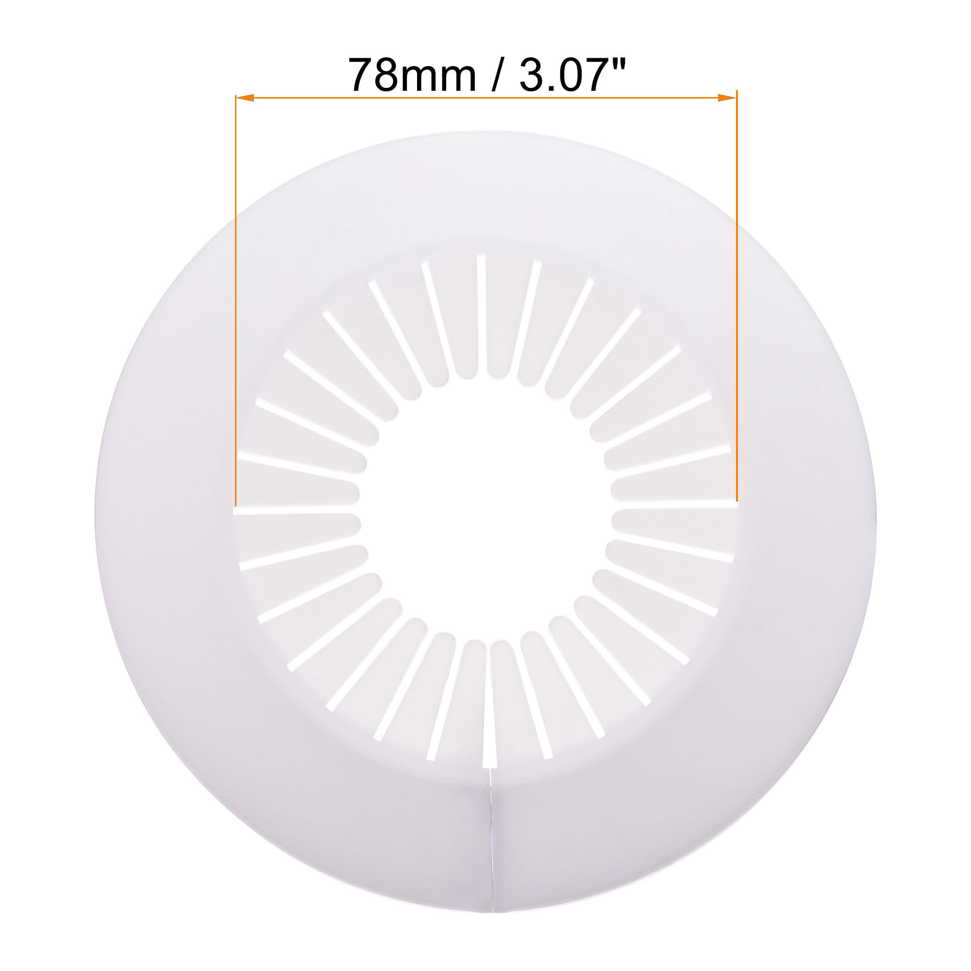 TOP-VIGOR 8pcs 60mm-74mm Pipe Cover Decoration, PP Plastic Escutcheon Pipe Collar for Water Pipe Drain Line - Image 3