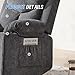 Sftaiyou Manual Rocker Recliner Chair for Adults with Vibration Massage,Glider Rocking Recliner Chairs for Living Room Bedroom Overstuffed Soft Reclining Sofa Chair with Pockets (Dark Grey)