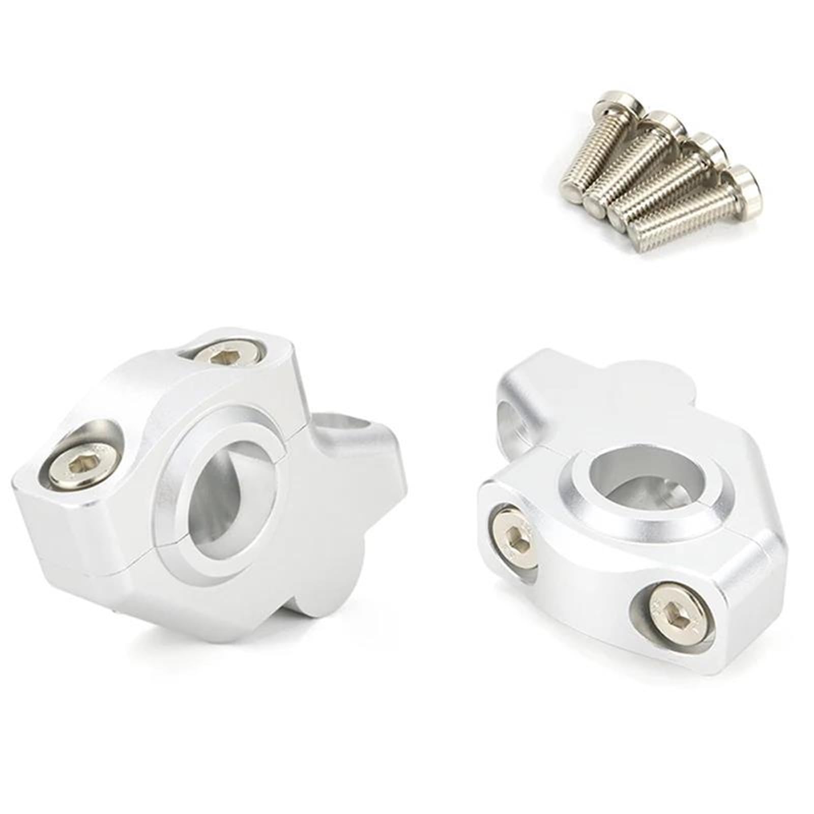 Elevadores Manillar Motocicleta para ST1100 ST 1100 ST-1100 Manillar Motocicleta CNC Aluminio Elevador Manillar Desplazado 22 Mm Y 7/8" con Movimiento hacia Atrás Alzas Manillar Moto(Matte Silver)