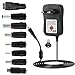 ALSISK Universal DC Multifunktionales Netzteil,100-240V auf 3V/4.5V/5V/6V/7.5V/9V/12V,MAX 2A(2000mA),30W,Reiseadapter(USB im Lieferumfang enthalten),CE Zulassung+8 Verschiedene DC-Stecker