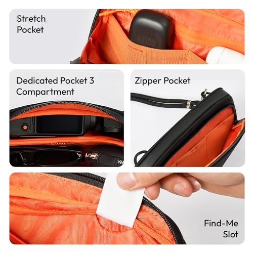 Image of ULANZI YY08 Sling Bag Compatible With DJI OSMO Pocket 3 /4 /4 Pro /Luna | Everyday Camera Shoulder Sling Bag Pov Vlog Photography Crossbody Portable Bag Small Camera Case w Detachable Strap, 2L