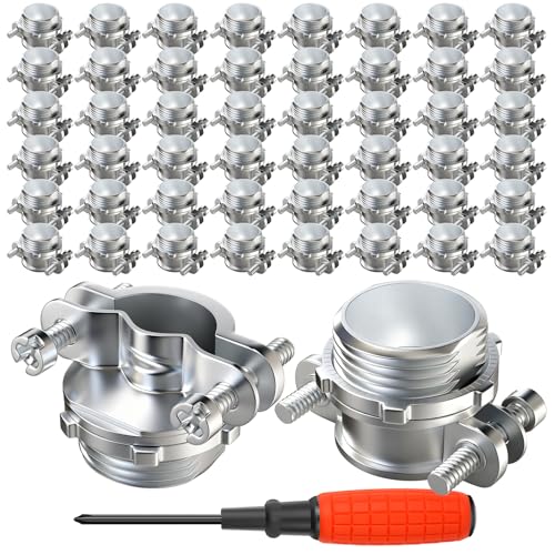 Connecteur de câble 1,27 cm en zinc pour boîte électrique - Lot de 50 pièces robustes