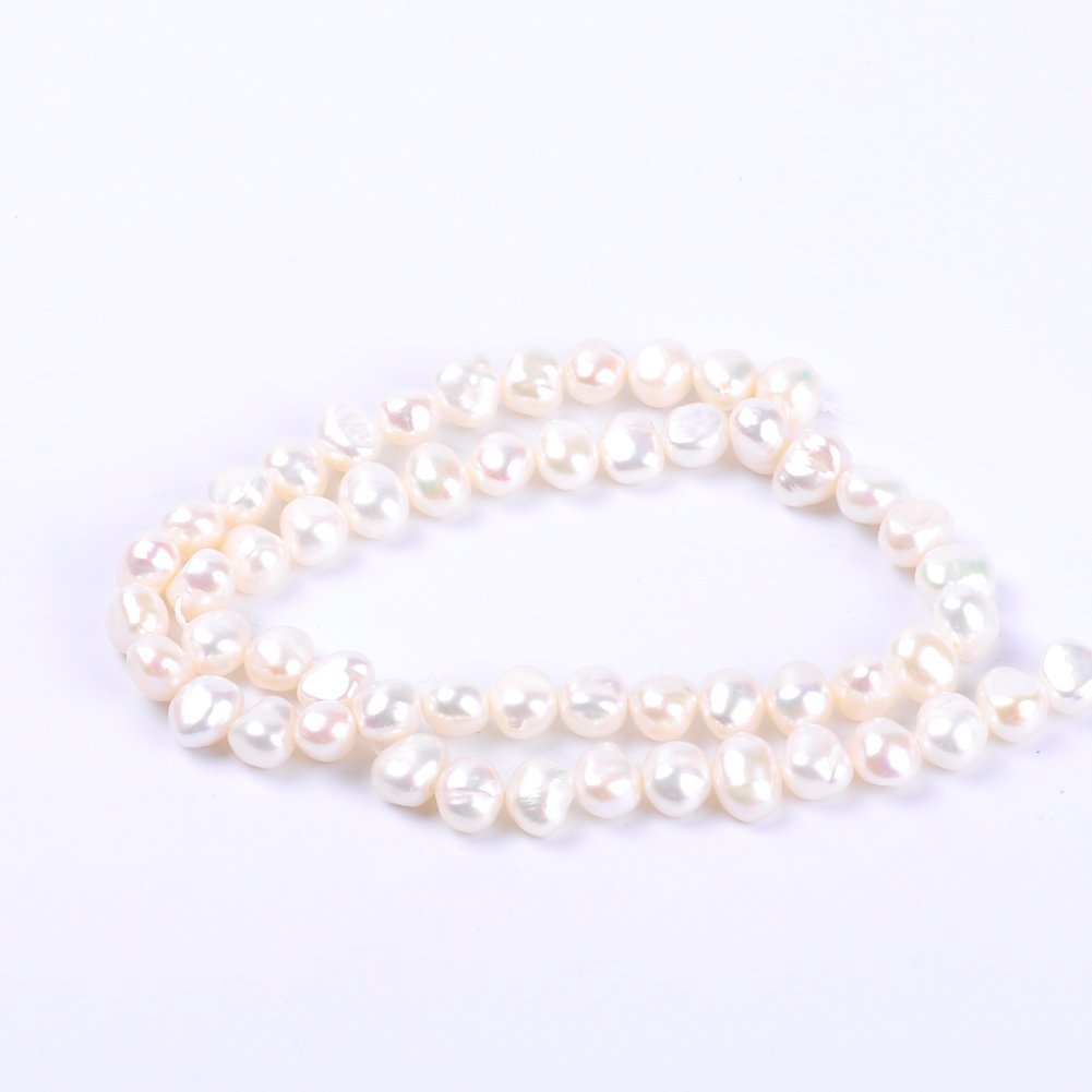 White Round Irregular Natural Freshwater Pearl Loose Beads For Jewelry Making unknown