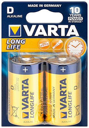 D-Batterien Varta 1,5V Zink-Kohle Mono im 6er Pack