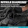 Beastek Nitrile Disposable Gloves, 8Mil Latex & Powder Free Chemical Resistant Heavy Duty Cooking Diamond Gloves Black 100Pcs (Medium) #5