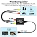 GINGIN RCA to HDMI Converter, AV to HDMI Converter for TV/PC/N64/Wii/PS1/PS2/PS3/STB/Xbox/VHS/VCR/Blue-Ray DVD Players, with 3.3ft RCA and HDMI Cables