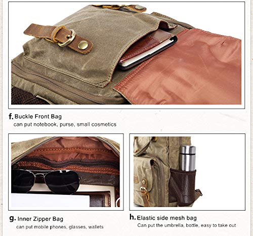 ENLAZY Batik Canvas Digital SLR Fotorucksack Robuste, gepolsterte Kameratasche für Canon/Nikon/Sony DSLR-Objektivstativ… – Bild 8