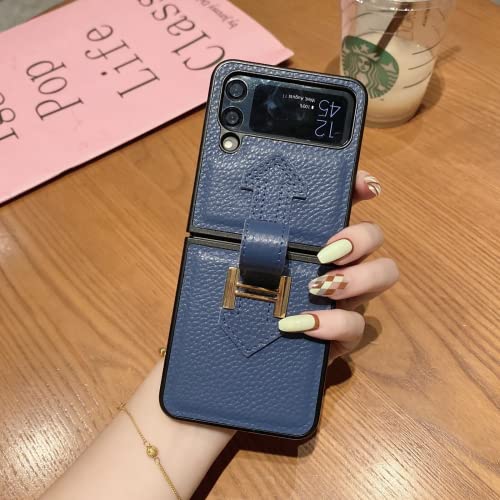 Capa Para Samsung Galaxy Z Flip 4, Resistente A Choques, Anti-queda, Leve, Capa Flip4 De Couro De Pe