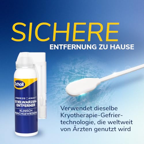 Scholl Freeze Away Stielwarzen-Entferner-Set, entfernt Hautanhängsel in 1 Behandlung, Stielwarzenentfernung an Hals Brust Achsel Achselhöhle Rücken und Leisten klinisch nachgewiesen, 12 Behandlungen