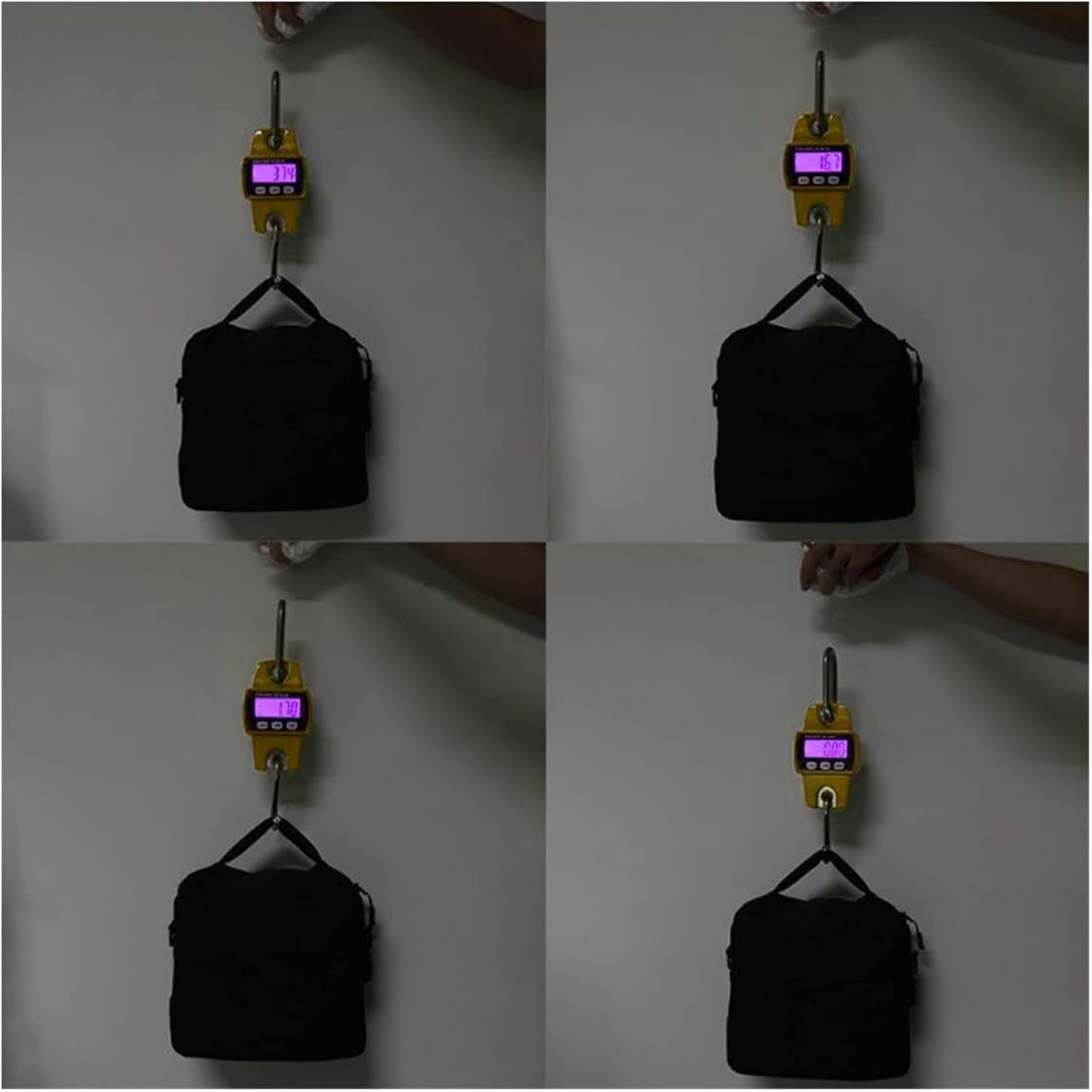 Industrial Platform Scale Industrial Crane Scale Digital Crane Scale 300kg/50 Industrial Heavy Duty Crane Scale Yellow Suitable for Family Farm Factory Hunting