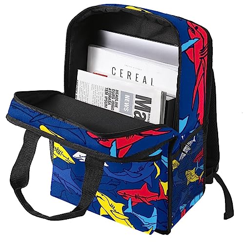 Sac à dos garçons motif requin océan multicolore 35cm - 3