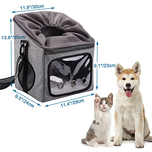Ownpets Dog Bike Basket Foldable Pet Carrier, Dog Car Booster Seat with Mesh Windows, Adjustable Shoulder Bag Portable… - Image 3