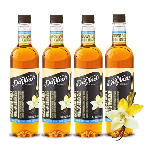 Image of DaVinci Gourmet Sugar-Free Madagascar Vanilla Syrup, 25.4 Fluid Ounce (Pack of 4)