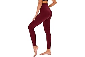 Intriguing High Waisted Burgundy Yoga Pants