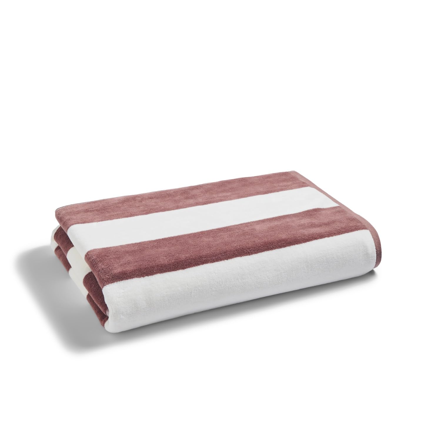 Christy Cabana Stripe Beach Towel | Extra Large | Sand Free | 100% Cotton | Luxury Super Soft Velour Front | Quick Dry Towelling Rear | 100cm x 180cm | Red