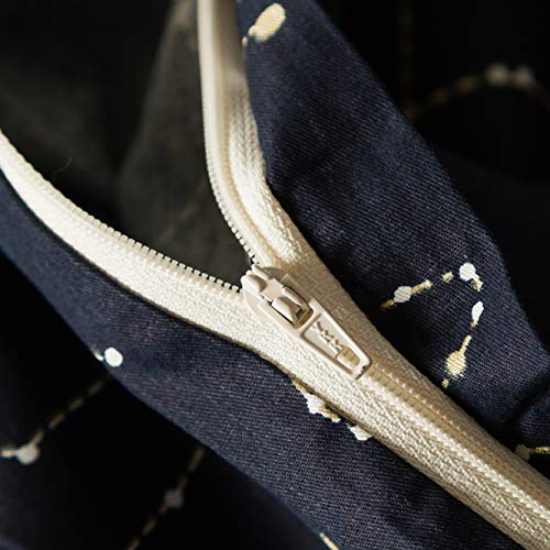 Susybao Navy Constellation Duvet Cover King 100% Cotton Blue Celestial Pattern Duvet Cover Set 3 Pc 1 Navy Blue Space Stars Duvet Cover With Zipper Ties 2 Pillowcases Luxury Soft Celestial Bedding Set #TOP2