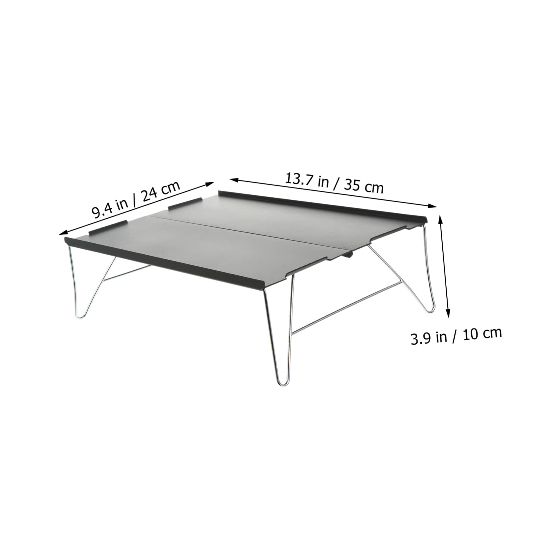 IWOWHERO Folding Aluminum Camping Table Lightweight Portable Outdoor Picnic Desk Collapsible Design for Easy Carrying and Storage for Beach Hiking and Travel Activities