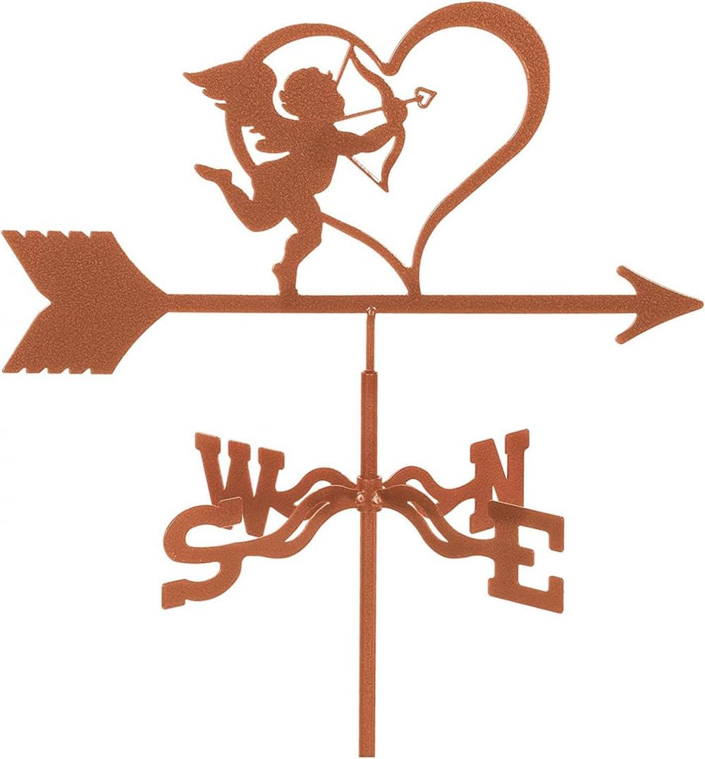 TAXXII Weather Vane,Decoive Garden Mount Yard Stake Decoions, Stainless Steel Farm Scene Wind Direction Indicator Professionnel Measuring Tool-A