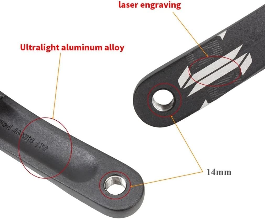 Guarnitura di Ricambio in Acciaio A velocità Singola (pedivelle, Disco A Dente Singolo) Il Set di Pedivelle È Adatto for La Maggior Parte delle Biciclette A velocità Singola