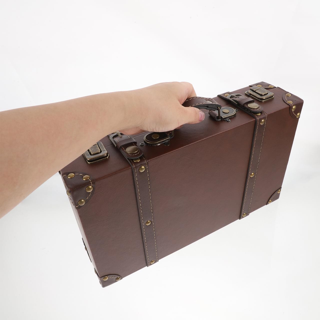 ヴィンテージスタイル トランクケース 収納ボックス Amazon.co.jp: Luxshiny レトロ スーツケース 小型 トランクケース