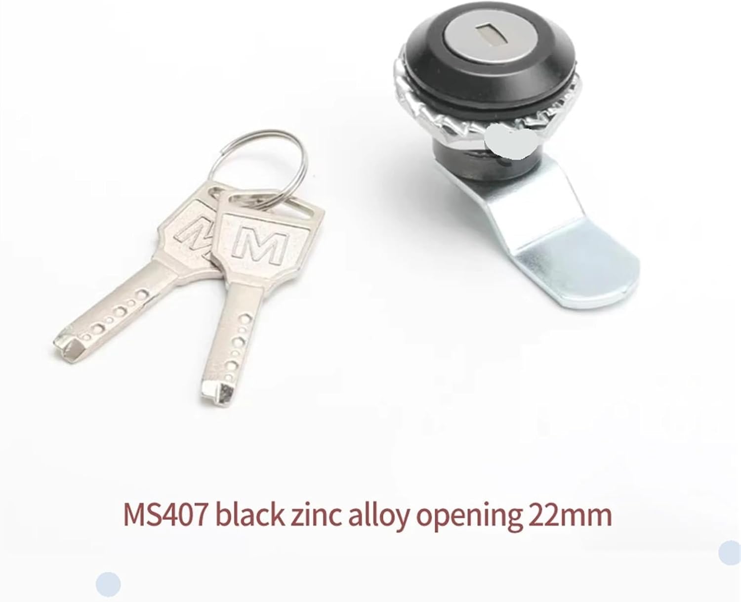 MS407 Black and White Rotating Tongue Lock Circular Lock Electric Meter Box Distribution Cabinet Lock 1Pcs(MS407 Black)