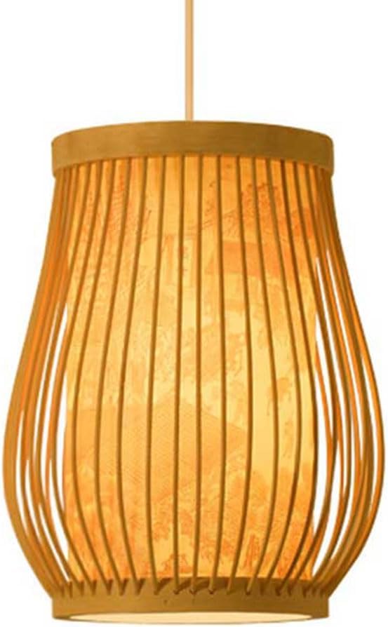 Lustre rotin haut de gamme style chinois et suspension panier en osier