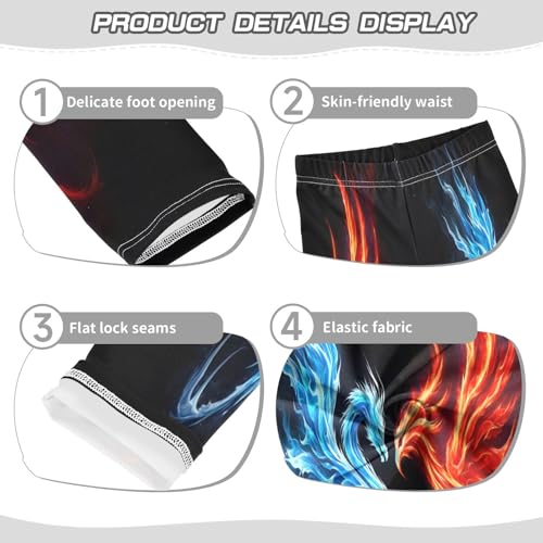 Toddler Girls Leggings Printed Yoga Pants Leggings Dragon and Phoenix for Kids3