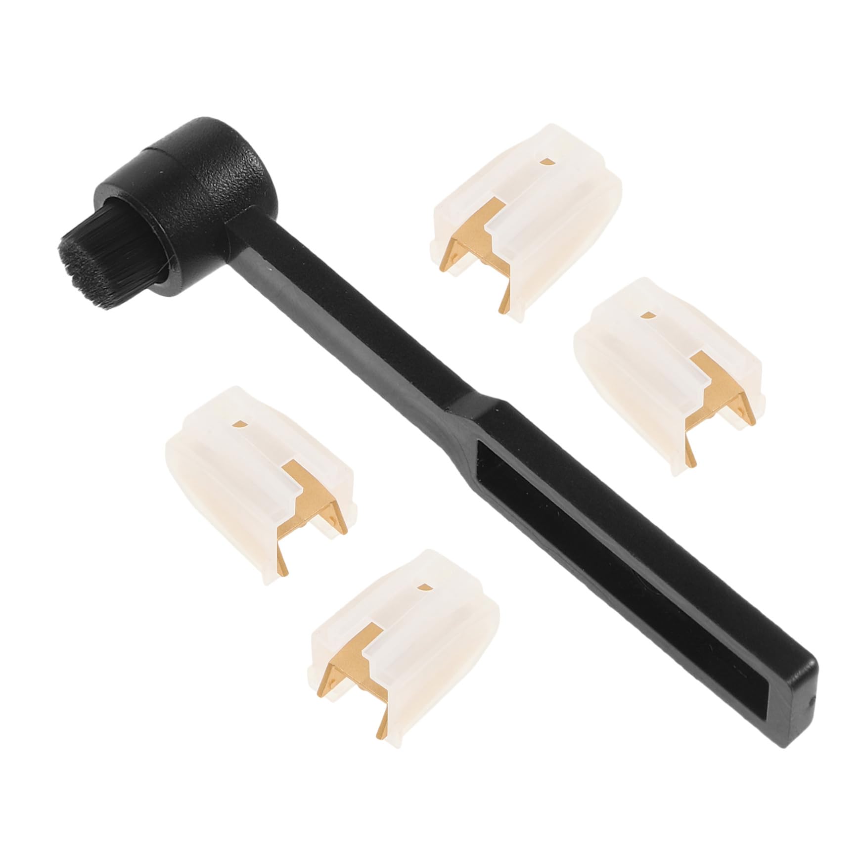 4 Piezas Agujas para Tocadiscos Repuesto con Cepillo Limpiador Agujas de Aluminio para Fonógrafo para Reproductor de Vinilo y Cepillo para Cuidado de Discos