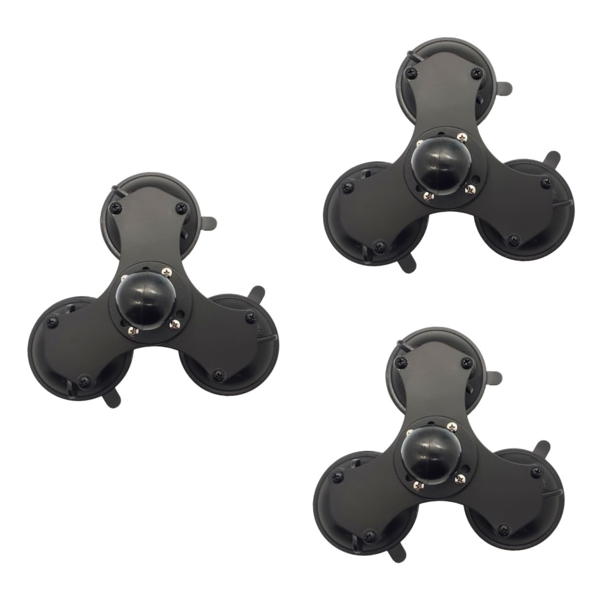 Angoily 3pcs Navigator Fixed Mobile Holder Car Mobile Phone Rack Car Camera Mount Car Gravity Phone Bracket Suction Triple Phone Holder Vehicle Webcam Stand Gps Accessories