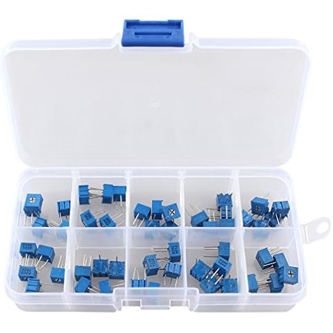 HALJIA Potentiometer-Set, sortiert, mit Kunststoff-Box Cover