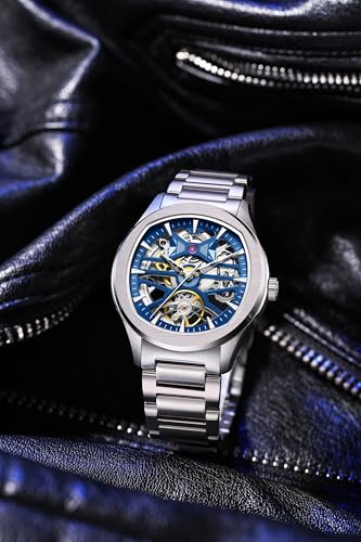 Image of ALIX AL2924 Automatic Mechanical Wrist Skeleton Stainless Steel Band Waterproof Luminous Analog Watches