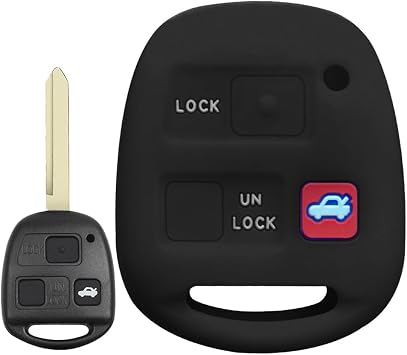 for Toyota Harrier Vios IZOA Silicone Car Key Holder Waterproof Auto Key Case Black