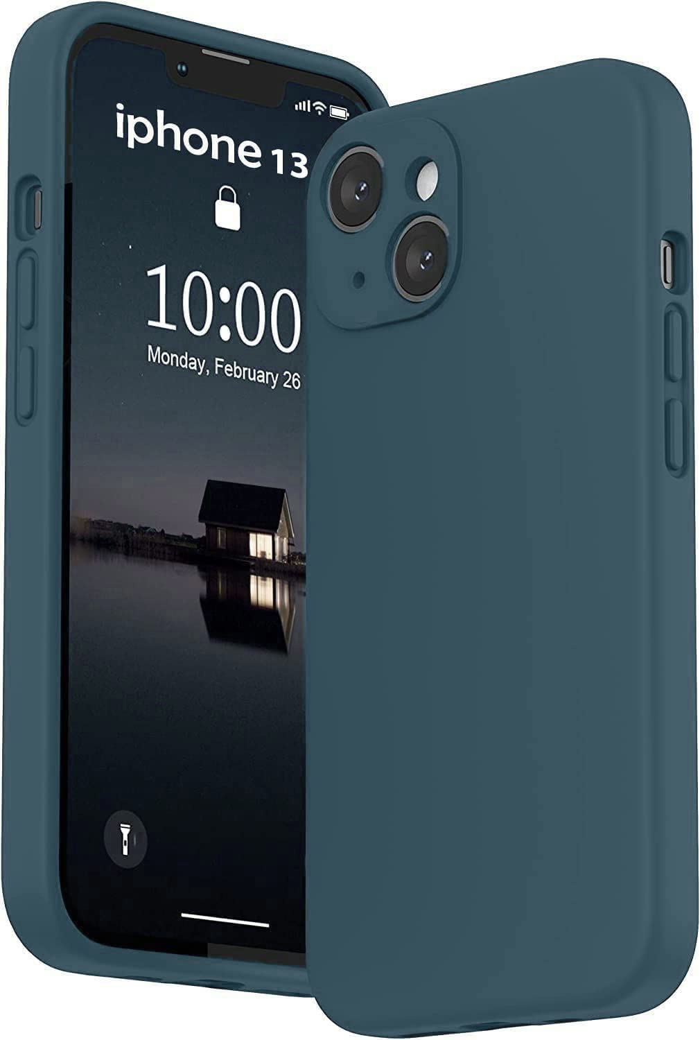 mobistyle Designed for iPhone 13 Cover Soft Liquid Silicone Slim Protective Shockproof with Anti-Scratch Microfiber Lining Phone Back Cover Case (Blue) (B0BR3VPMC2) Amazon Price History, Amazon Price Tracker