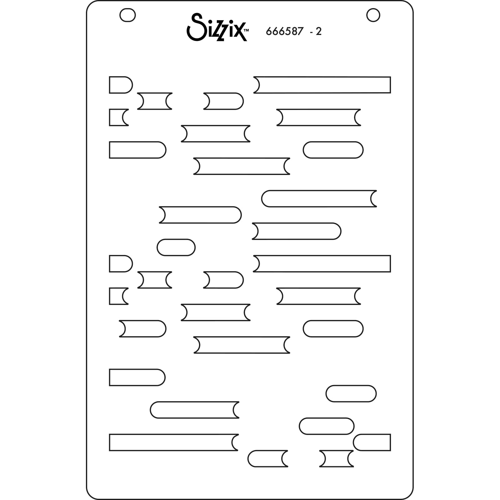 Sizzix Layered Stencils - Downtown by Stacey Park, White (4 pieces) - Scrapbooking Die-Cuts - Image 3