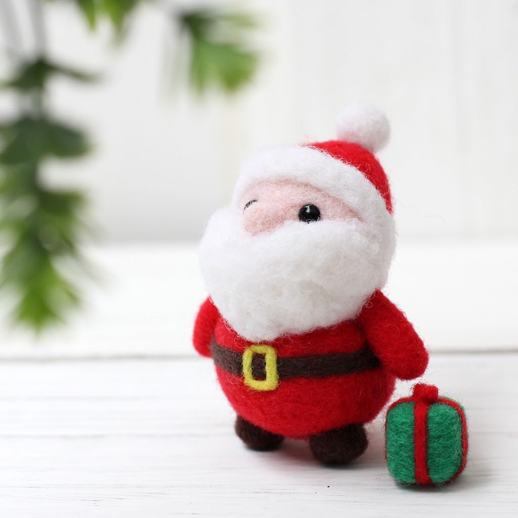 Wizardi Beginner Needle Felting Kit for Adults - Christmas. Christmas Felting Kit 3-5cm. Felting Tools. Wool Felting Supplies. Felt Crafts. Wool Felt. F07N8-Z-13