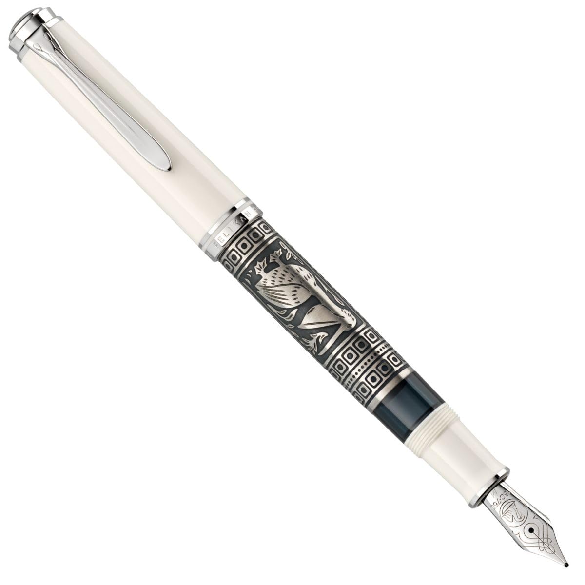 Amazon | ペリカン Pelikan 万年筆トレド M910 ホワイト M 中字 特別
