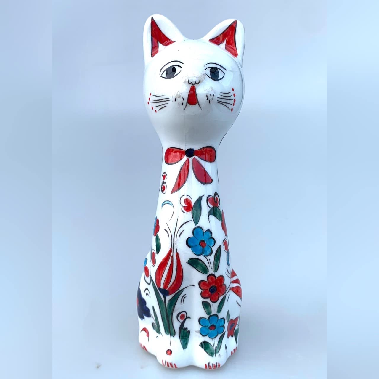 Amazon.co.jp: トルコ陶器 トルコ雑貨 こけしねこ置物 猫 猫の置物 ね