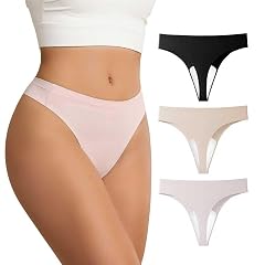 Wezest Seamless Workout Thongs for Women Invisible Thong Panty Liners G-String Thongs Underwear