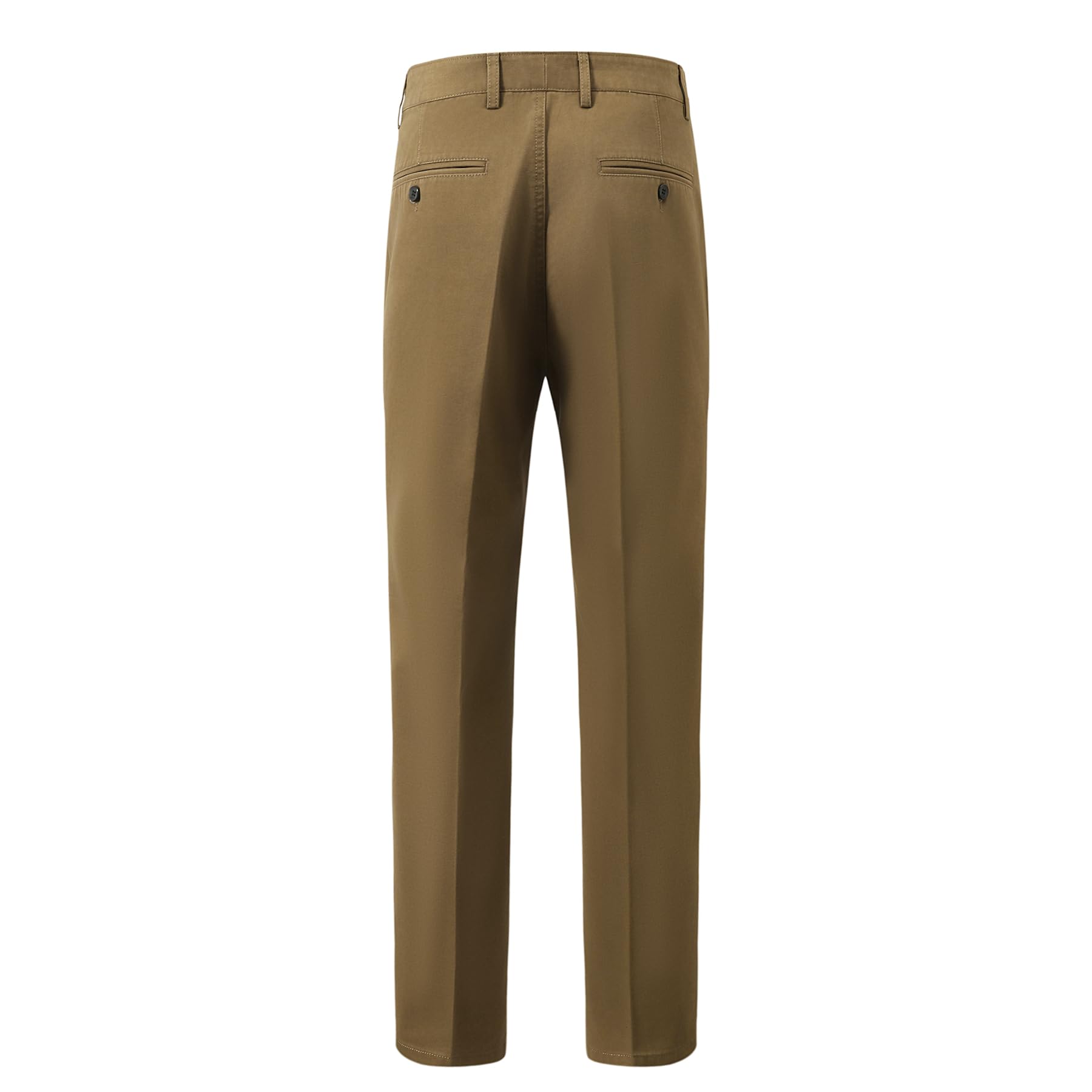 Allthemen Hombre Pantalones De Vestir para Elegantes Gruesos Rectos Ajustados Color Liso para Negocios para Invierno