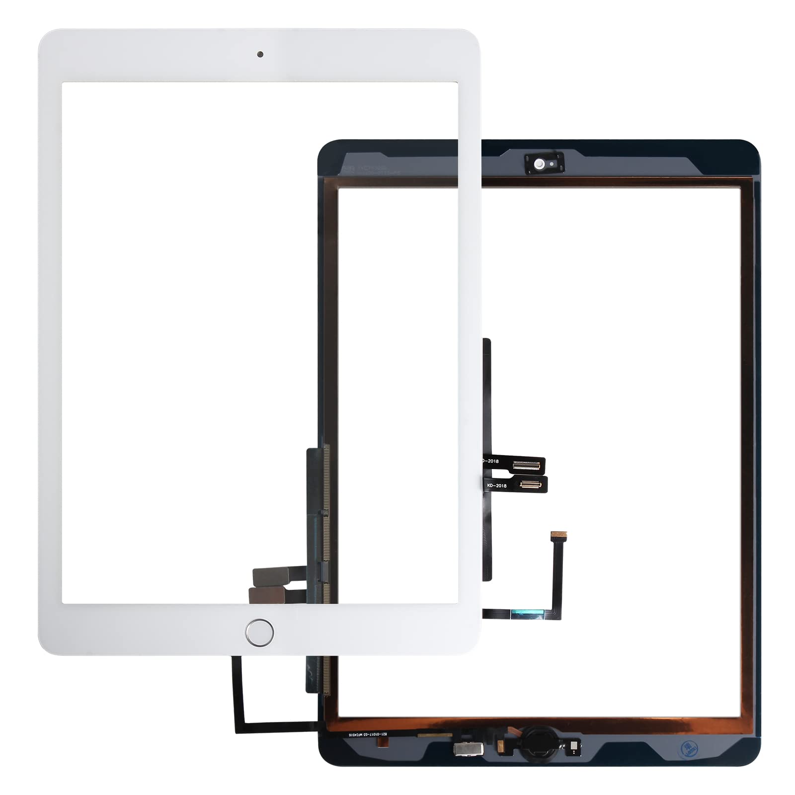 Remplacement écran IPad A1893 A1954 Vitre Tactile (digitizer) Blanche + Autocollants + Bouton Pour IPad 6 (2018) Modèles A1893 / A1954 Afficheur IPhone 11