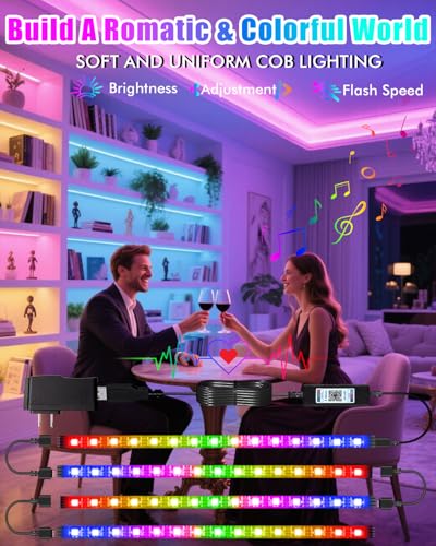 Tira de LED RGBIC con Control Remoto y APP 4 Piezas miniatura 6