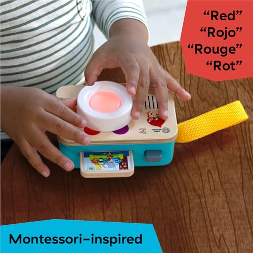 Baby Einstein, Hape Learning Lens Spielzeugkamera – Lernkamera Für Babys Ab 6 Monaten, Vermittelt Farben & Feinmotorik, 6 Farben In 4 Sprachen, 30+ Sätze, Melodien & Kameratöne