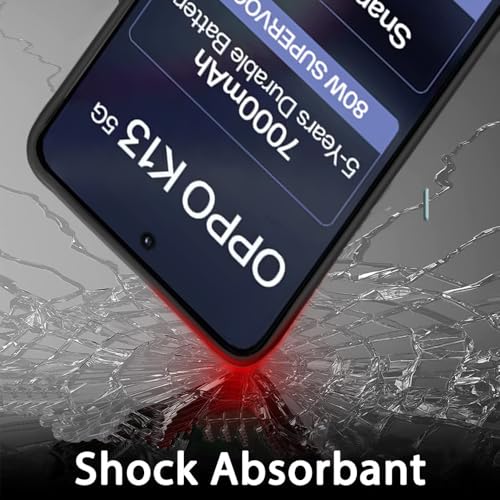 Image of TOUCCH Liquid Silicone Case Cover for Oppo K13 5G| Shock Proof Design & 360 Degree Protection| Premium Soft Black Cover for Oppo K13 5G | Silicone Sand Blast - Black